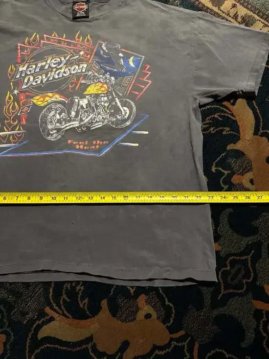Vintage 1996 Harley-Davidson Feel the Heat T-Shirt Hacienda Motorcycles AZ XL - Picture 7 of 13